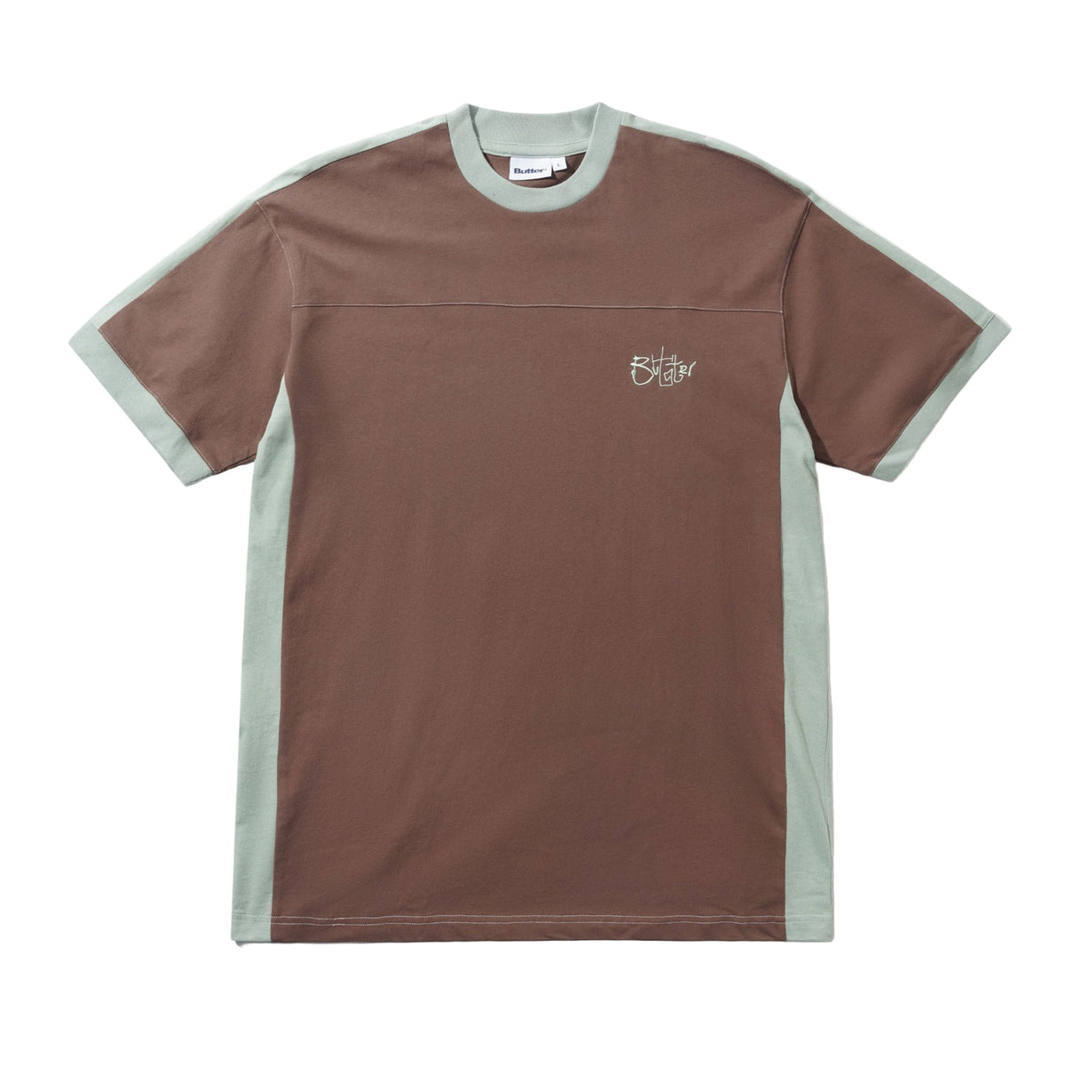 Butter Scribble Football Tee Ice/Brown