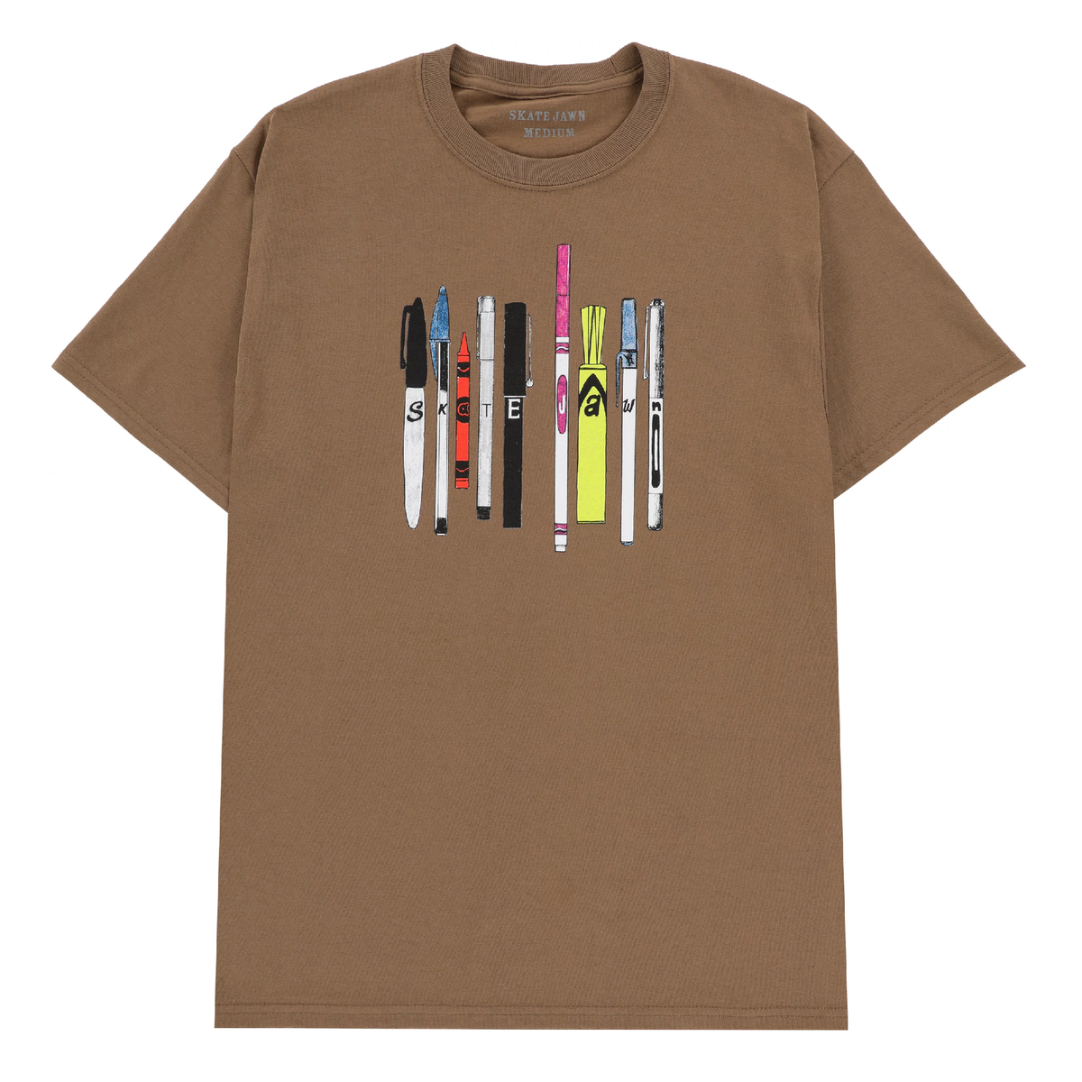 Skate Jawn Markers Tee Brown