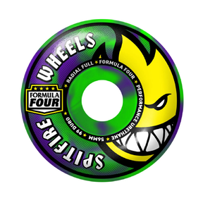 Colorful wheel with 'Formula Four' branding on a white background