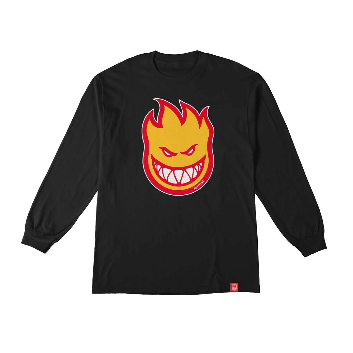 Spitfire Big Head Fill Longsleeve Tee Black/Gold/Red Small