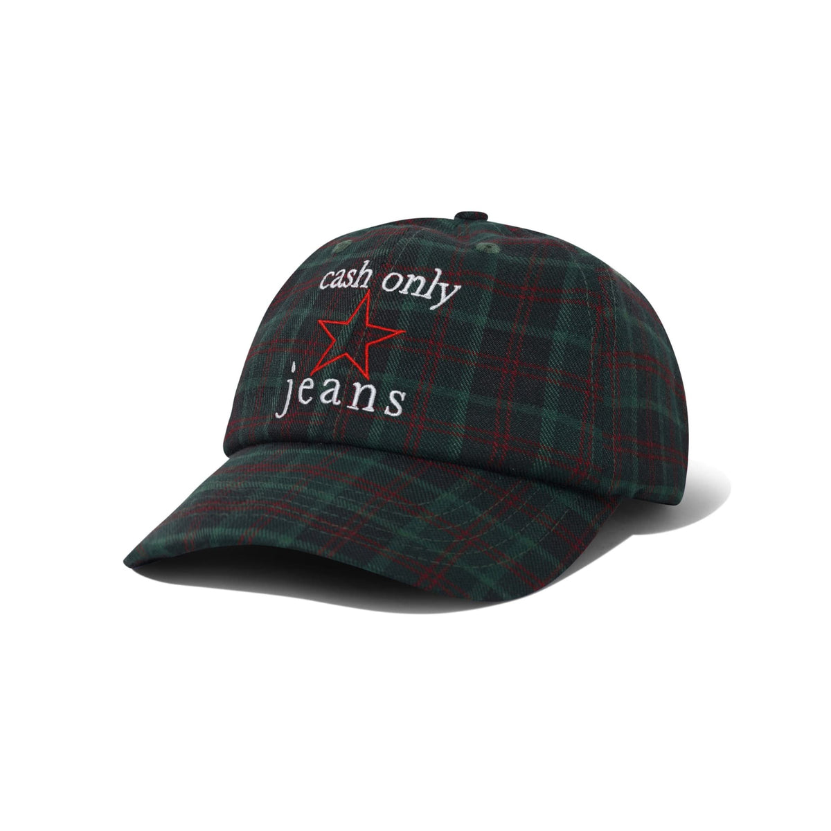 Cash Only Star Cap Plaid