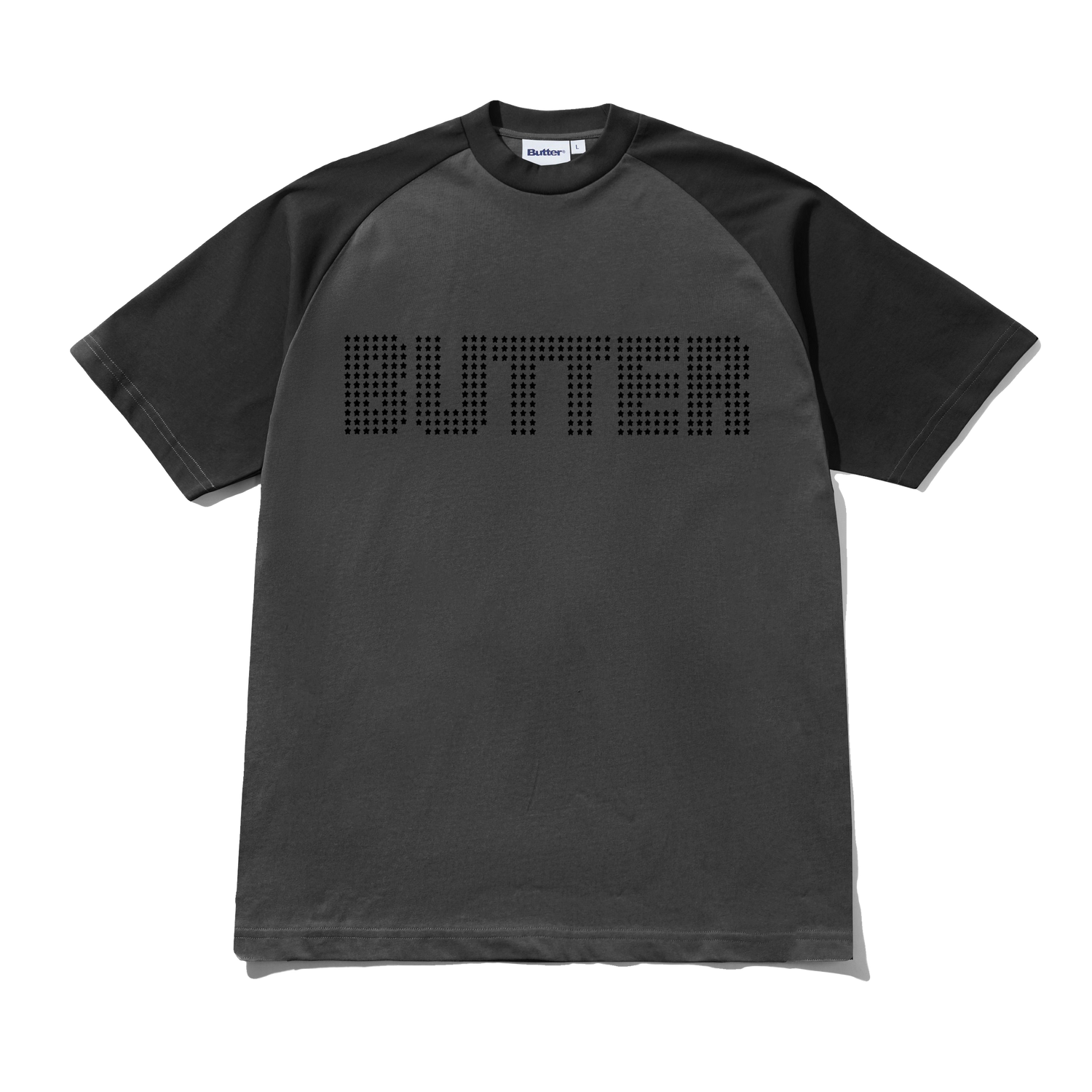 Butter Stars Raglan Tee Slate Large