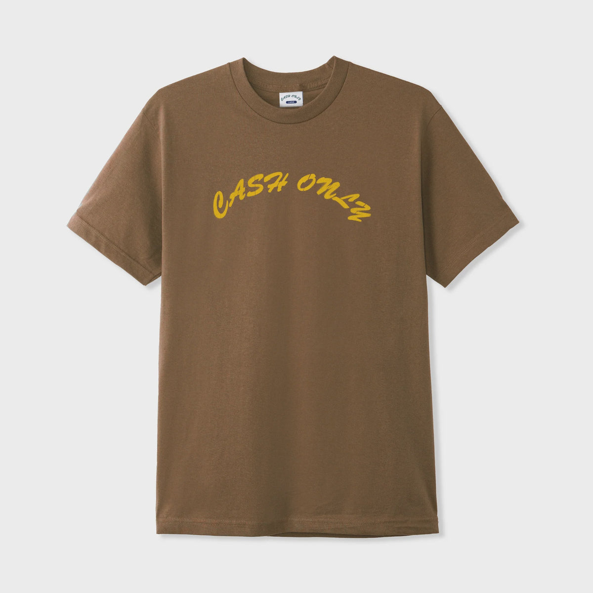 Cash Only Stencil Logo Tee Oak XL