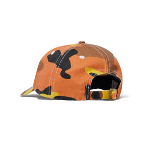 Camouflage-patterned cap on a white background