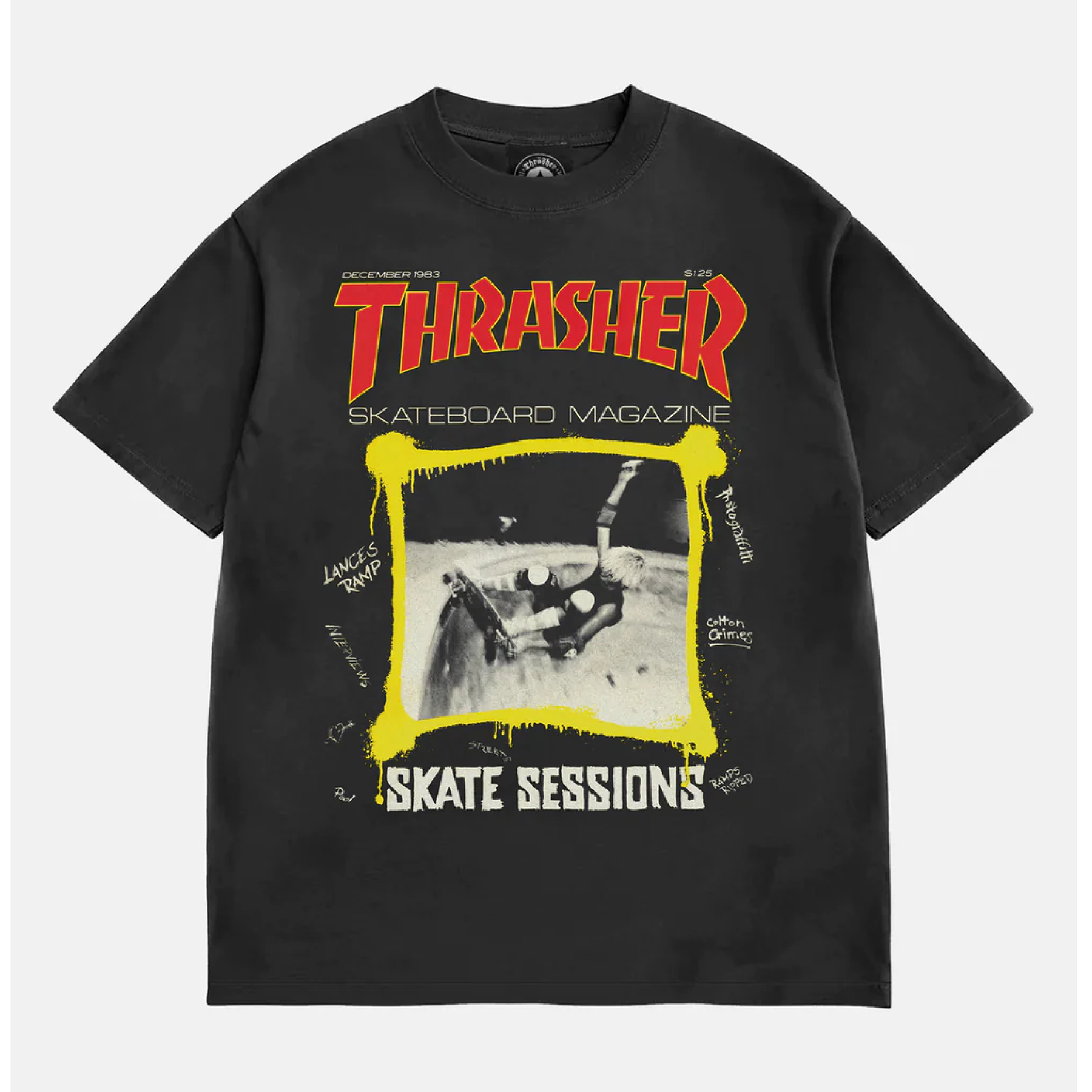 Thrasher DECEMBER 1983 VINTAGE T-SHIRT - BLACK
