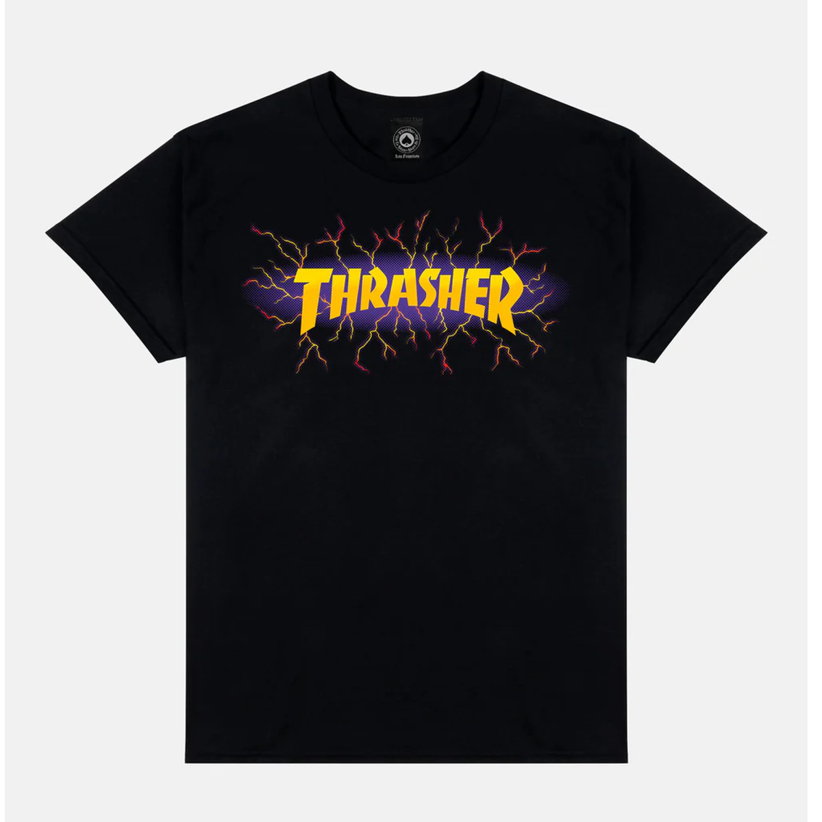 Thrasher LIGHTNING T-SHIRT - BLACK Small