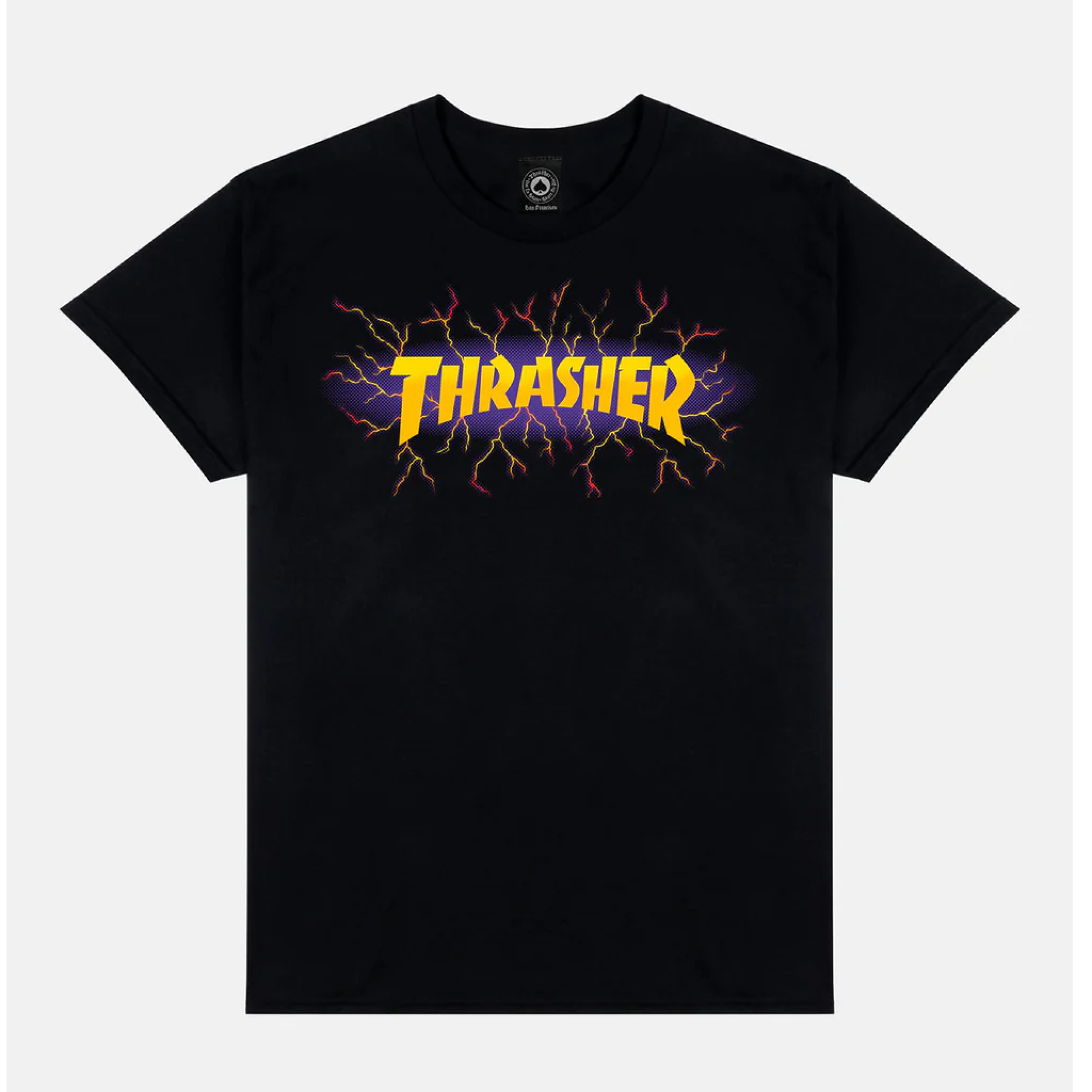 Thrasher LIGHTNING T-SHIRT - BLACK Small