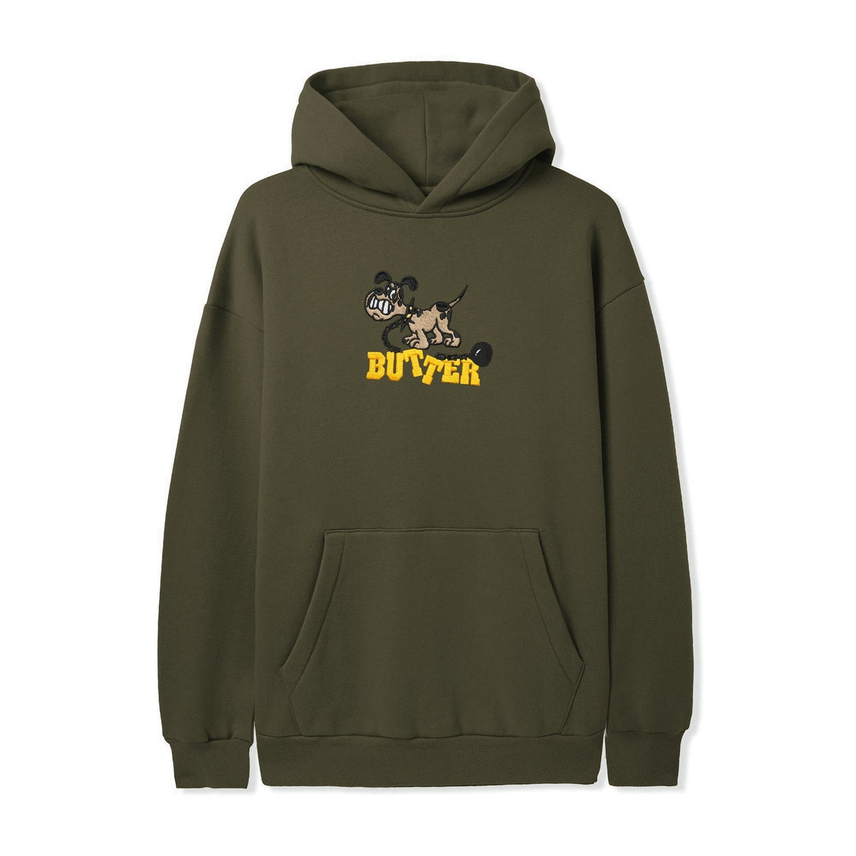 Butter Unleashed Pullover Hoodie Army Large