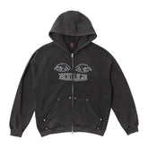 Hoddle Watcher Zip Up Hood Black Wash