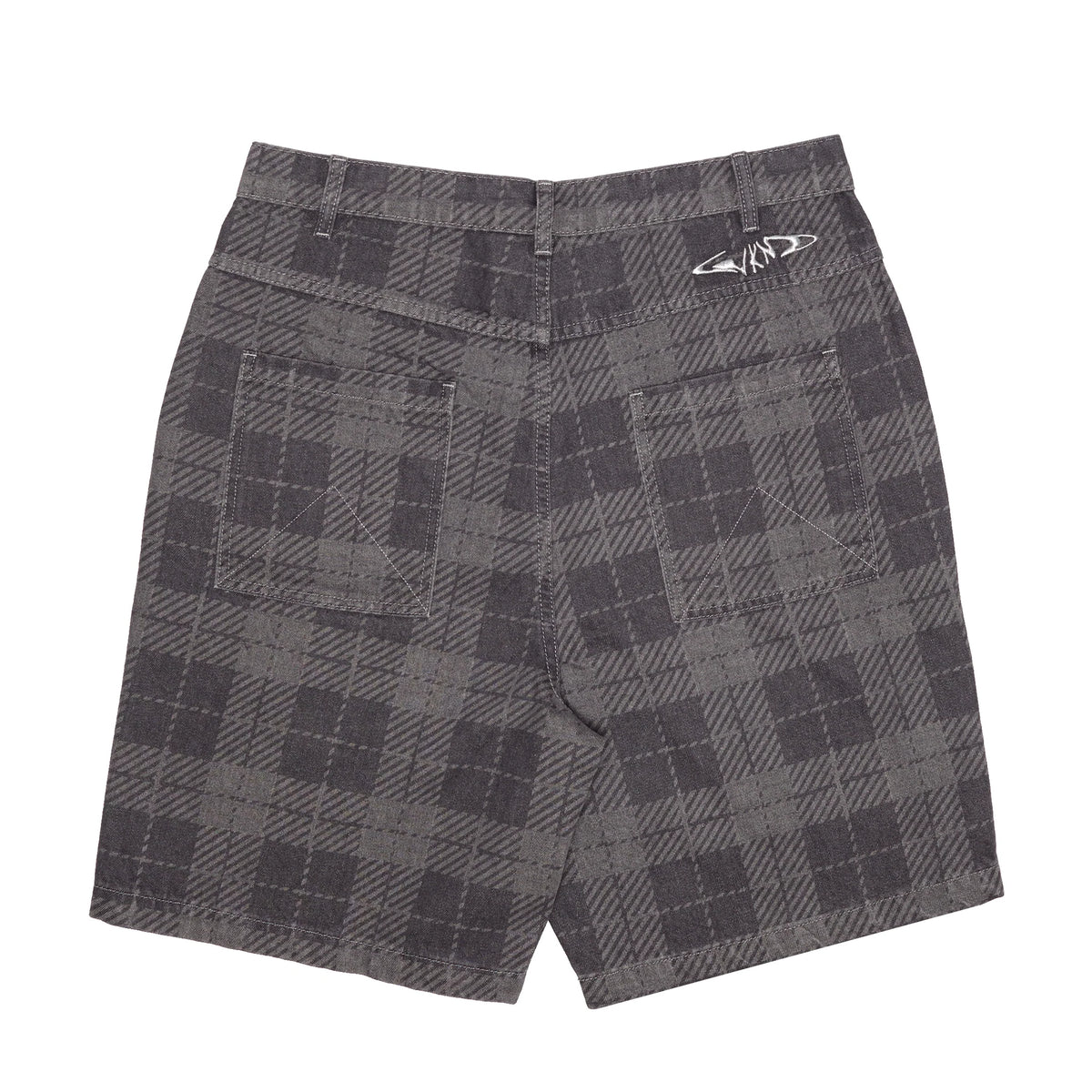 WKND Gene's Jean Shorts Plaid Greys 32