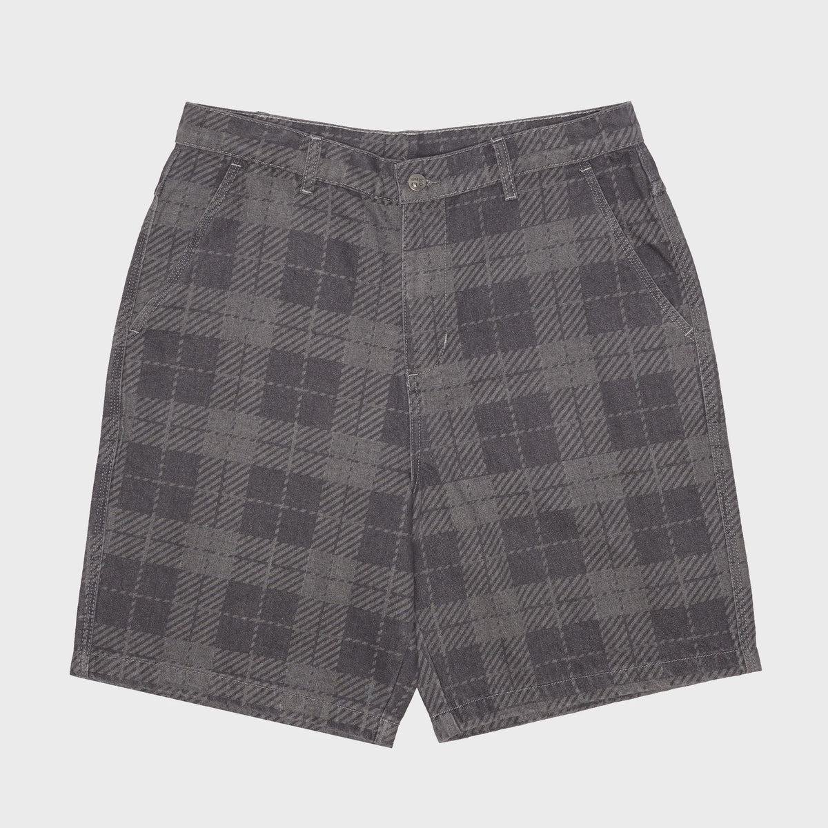 WKND Gene's Jean Shorts Plaid Greys 32