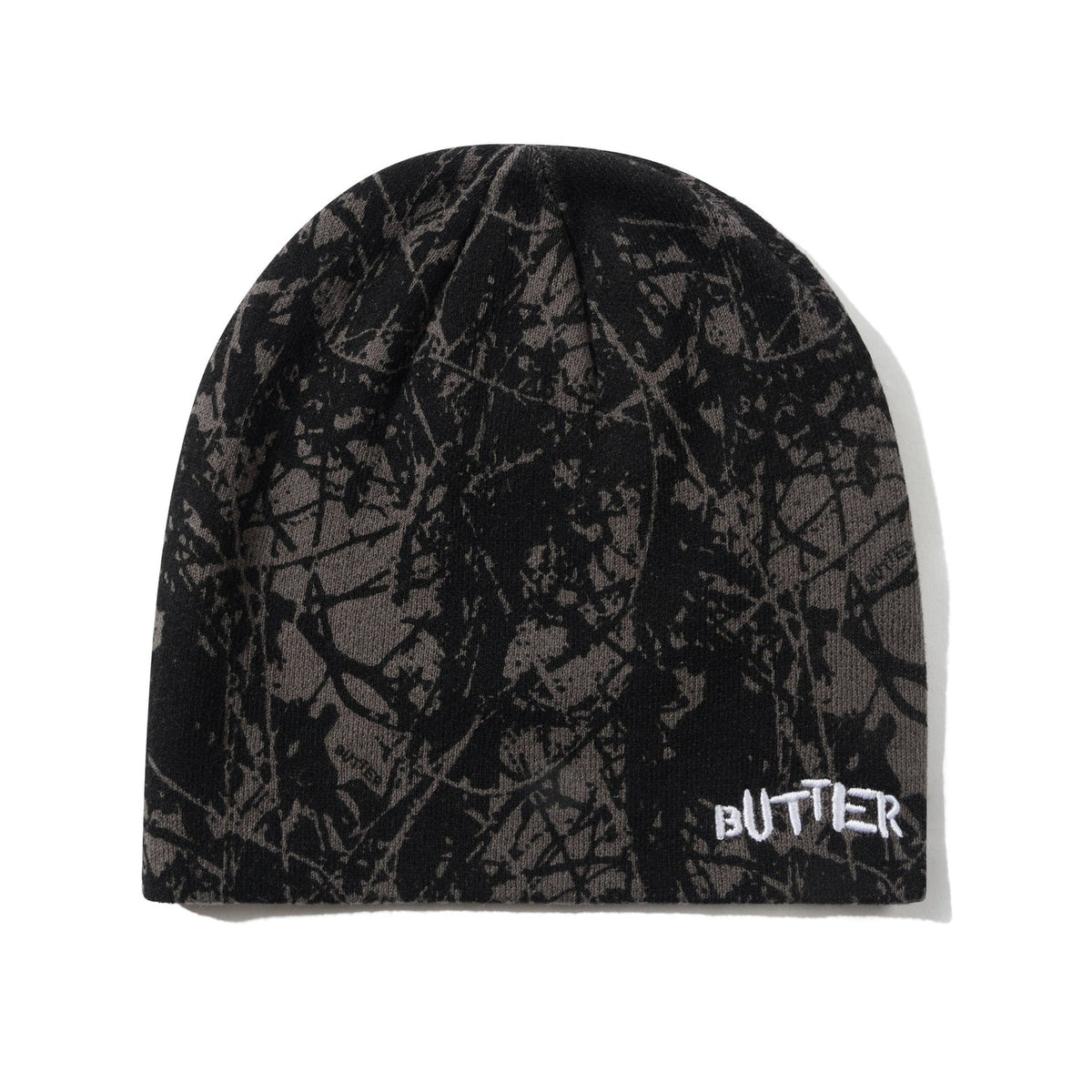 Butter Woods Camo Skully Beanie Black