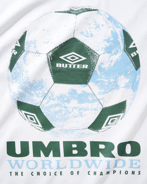 Butter X Umbro World Game Tee White Large