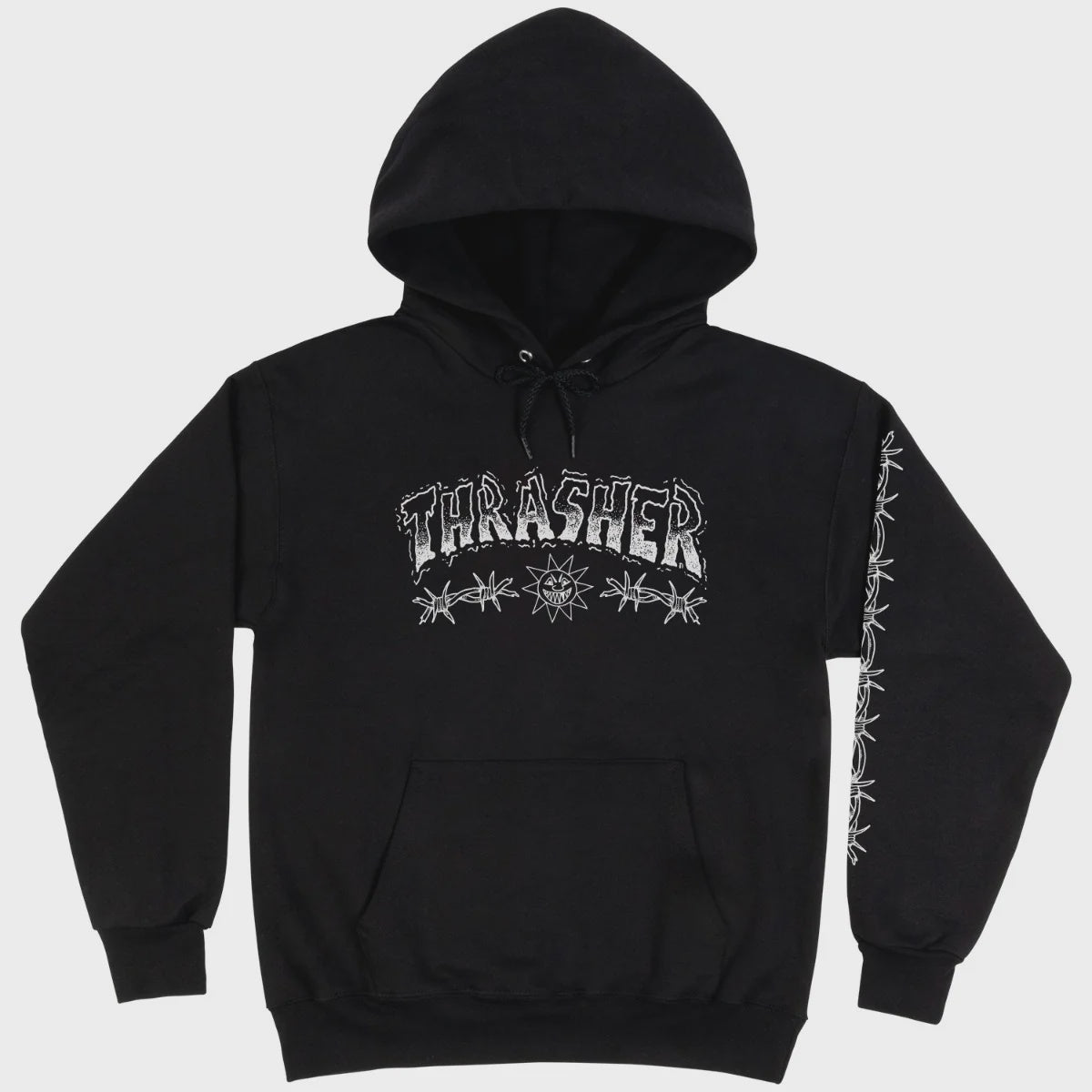 Thrasher Barbed Wire Hoodie Black Medium