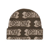 Cash Only Bone Beanie Brown