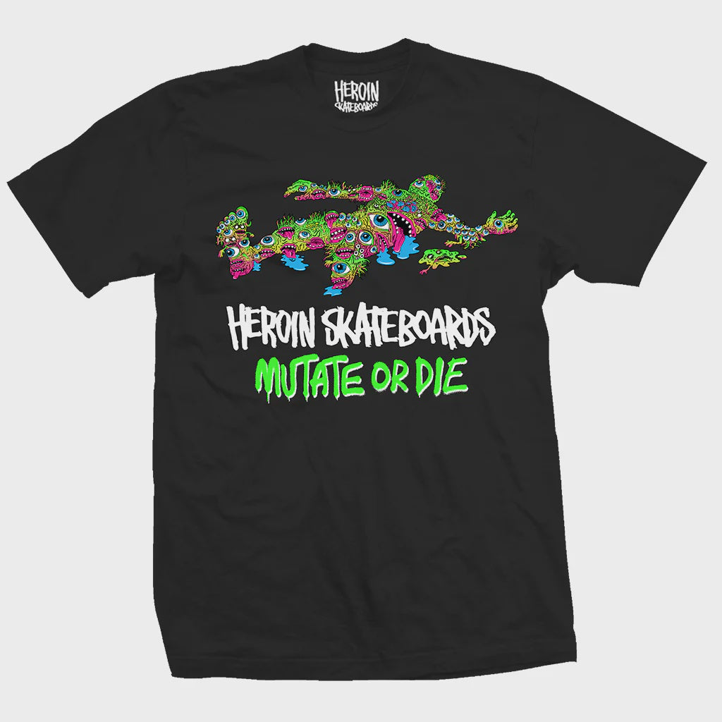 Heroin Good Shit Mutated Black Tee Large
