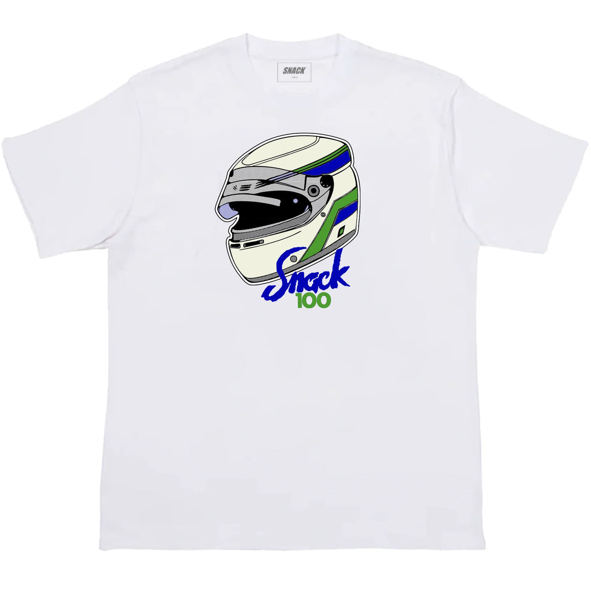 Snack 100 Tee White Large
