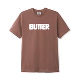 Butter Rounded Logo Tee Washed Wood Large