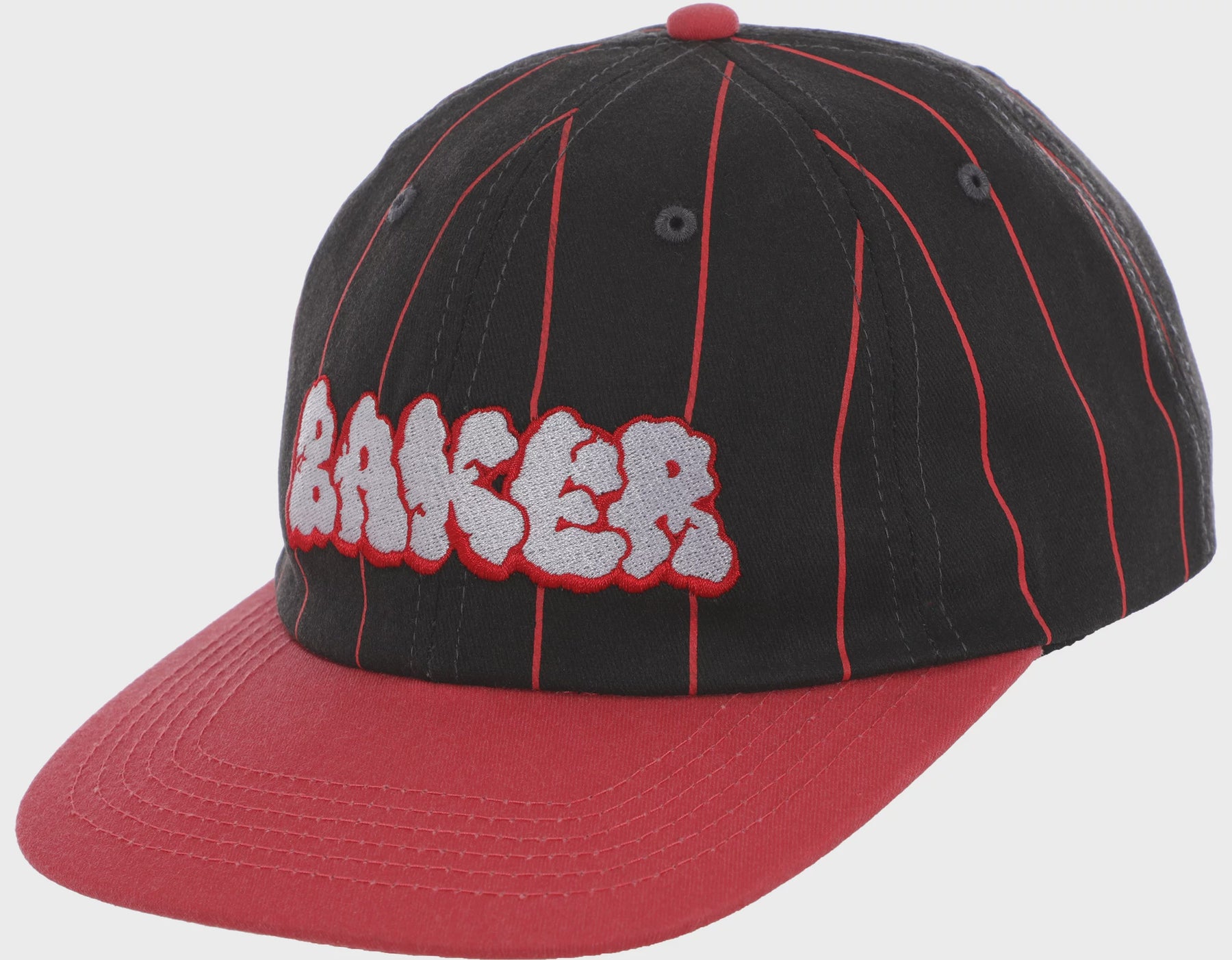 Baker Bubble Pin Black/Red Snapback Hat