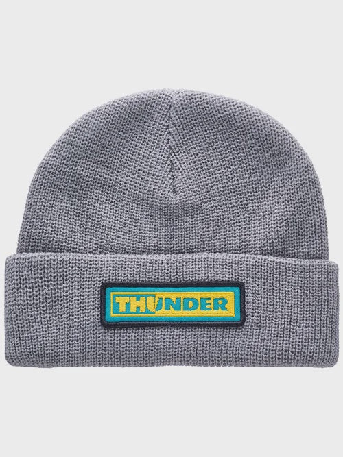 Thunder Beanie Bolts Patch Grey